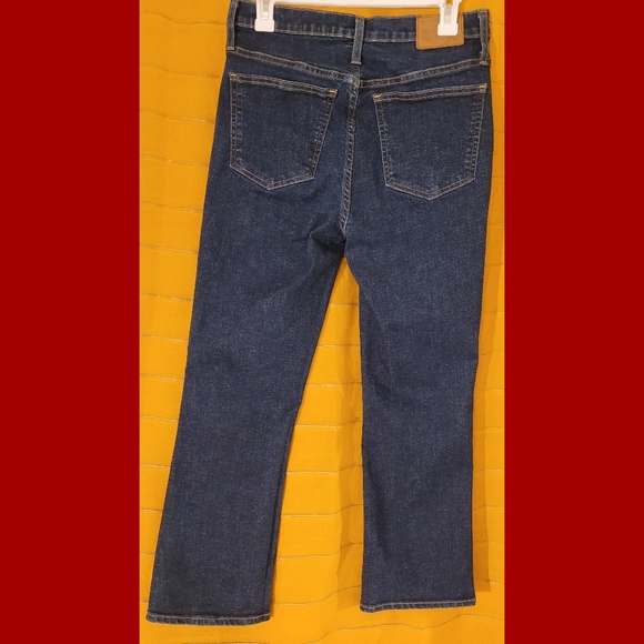 J. CREW Women's Billie Demi Boot Crop Jeans Size 29 Dark Wash AJ855 High Rise - Picture 3 of 15